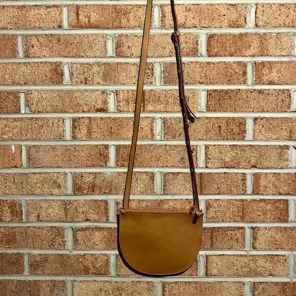 Minor History Leather Smile Crossbody Handbag Bag - Oiled Saddle - Picture 4 of 13